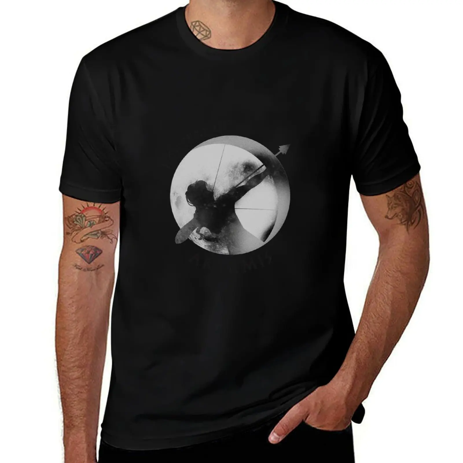 

Hunters of Artemis (Dark) T-Shirt cotton tshirt 100% t shirts for man pack white T-Shirt