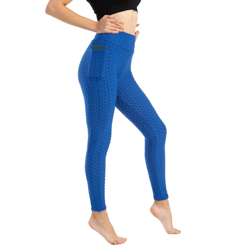 Women Pocket Bubble Fitness Leggings Image 19