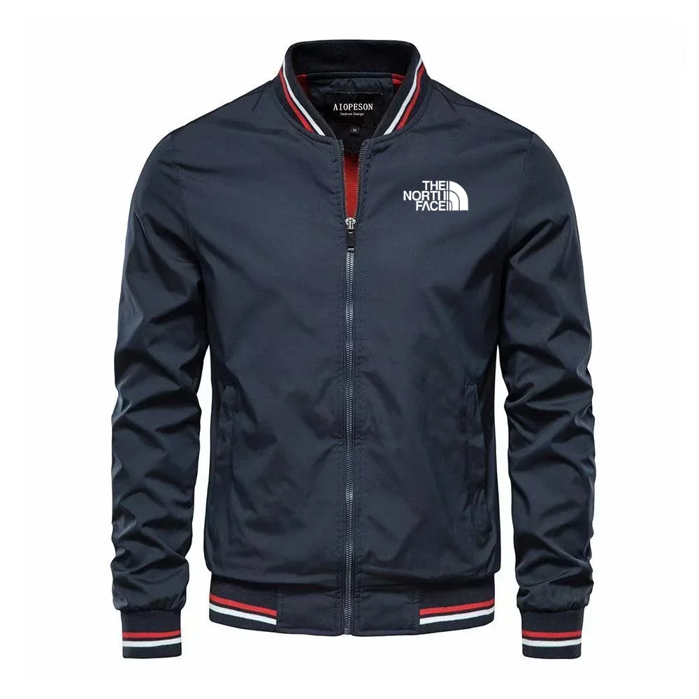 

Men's outdoor sports windproof, waterproof and sun-proof hoodless slimming jacket, woven casual multi-functional jacket