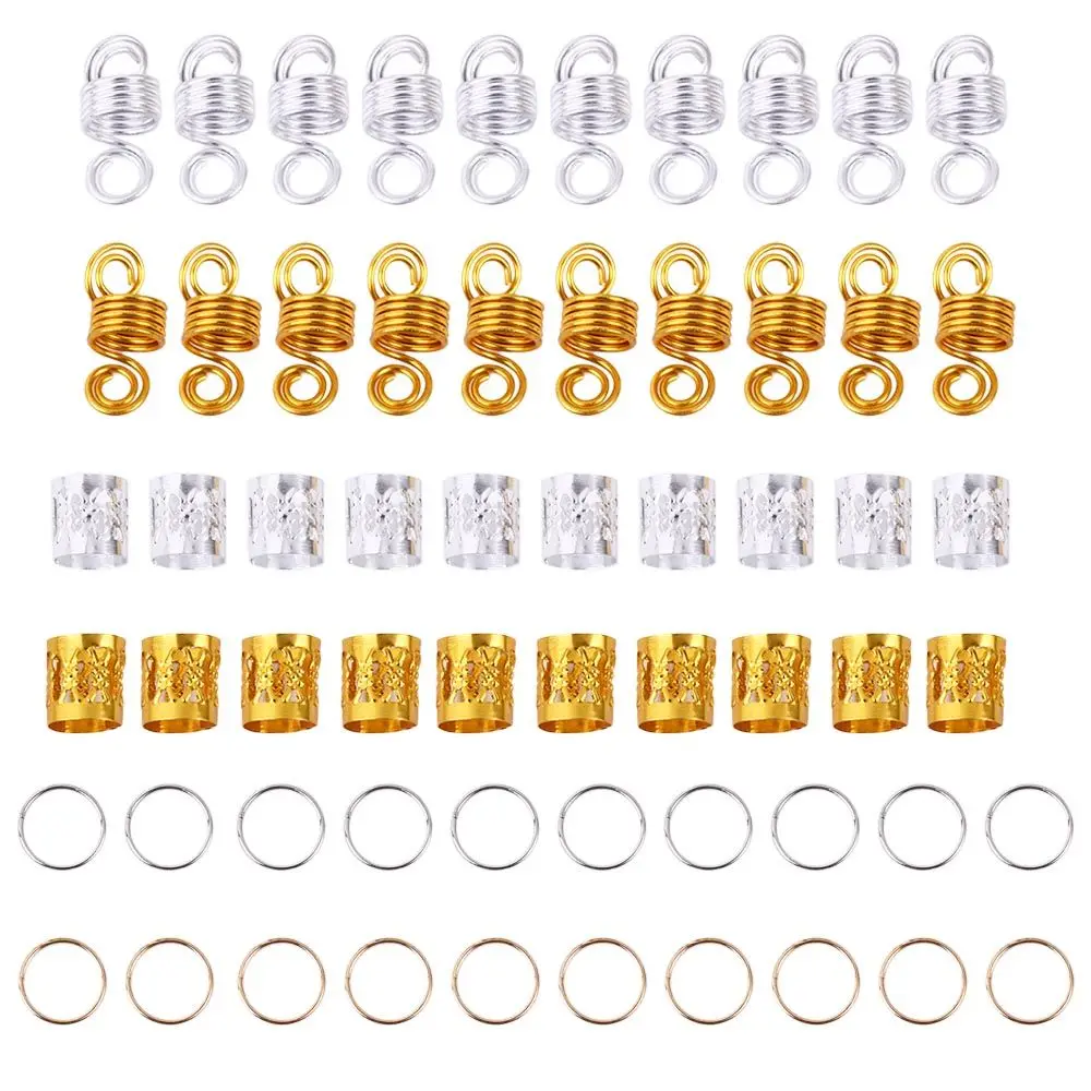 Clips Braid Charms Tubes Hair Rings Gold African Dreadlocks Hair Cuffs Hair Braid Hair Decorations