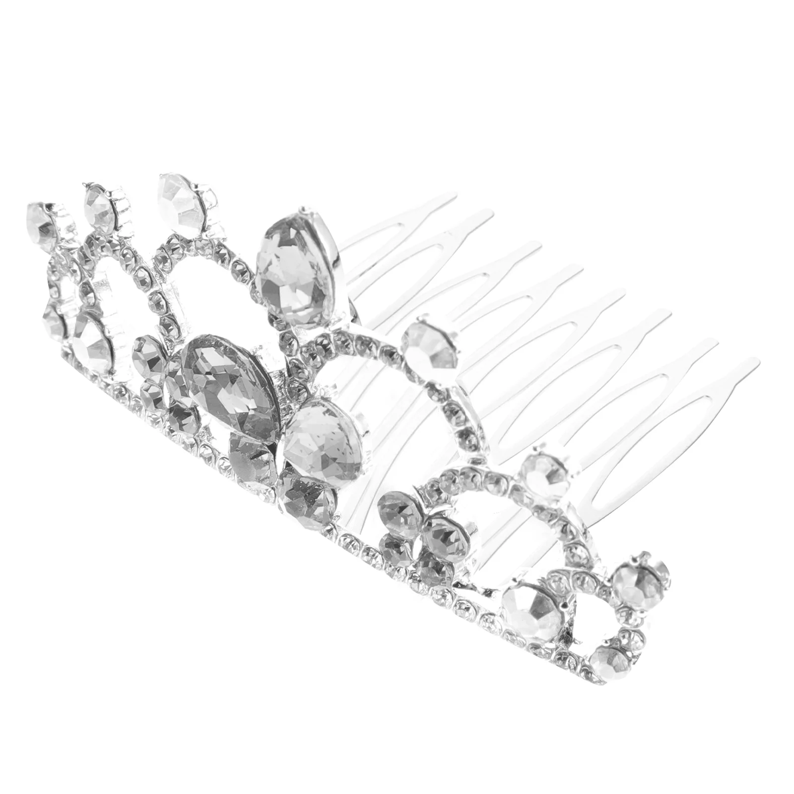 

Crystal Crown Hair Comb Charming Accessory Girls Tiaras Rhinestones Eye-catching Kids for Alloy Crowns Small