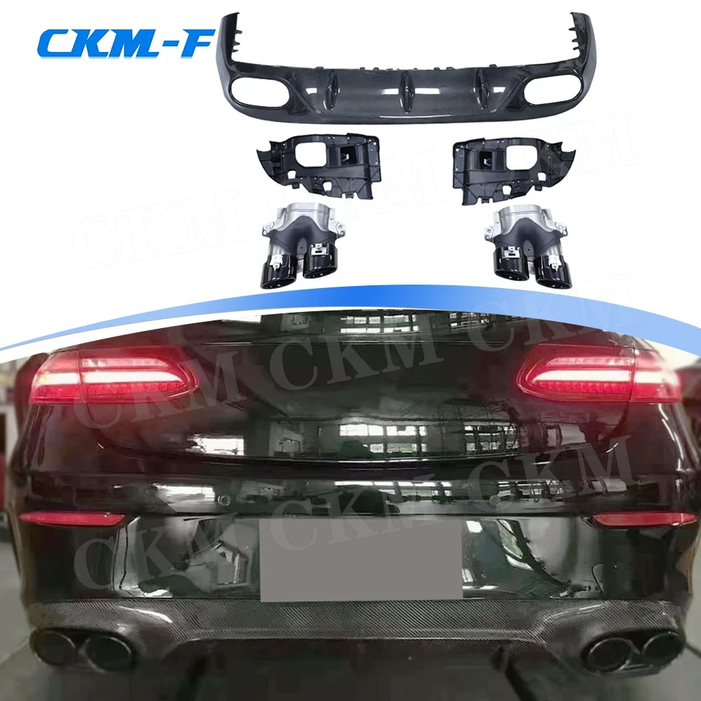 

Carbon Fiber Rear Diffuser Bumper Lip Chin Car for Mercedes Benz E Class C238 E53 AMG 2017-2022 FRP Body kits Accessories