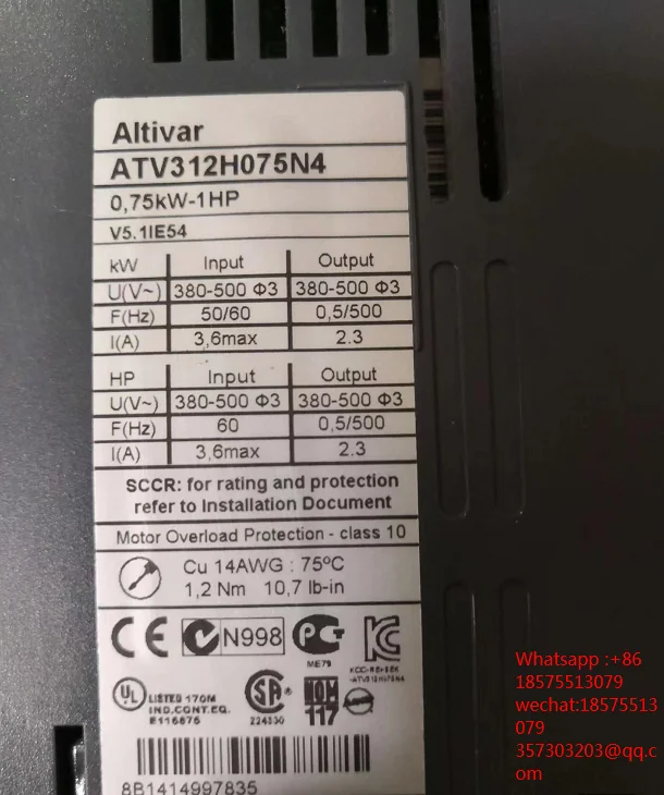 For Schneider ATV312H075N4 Frequency Converter