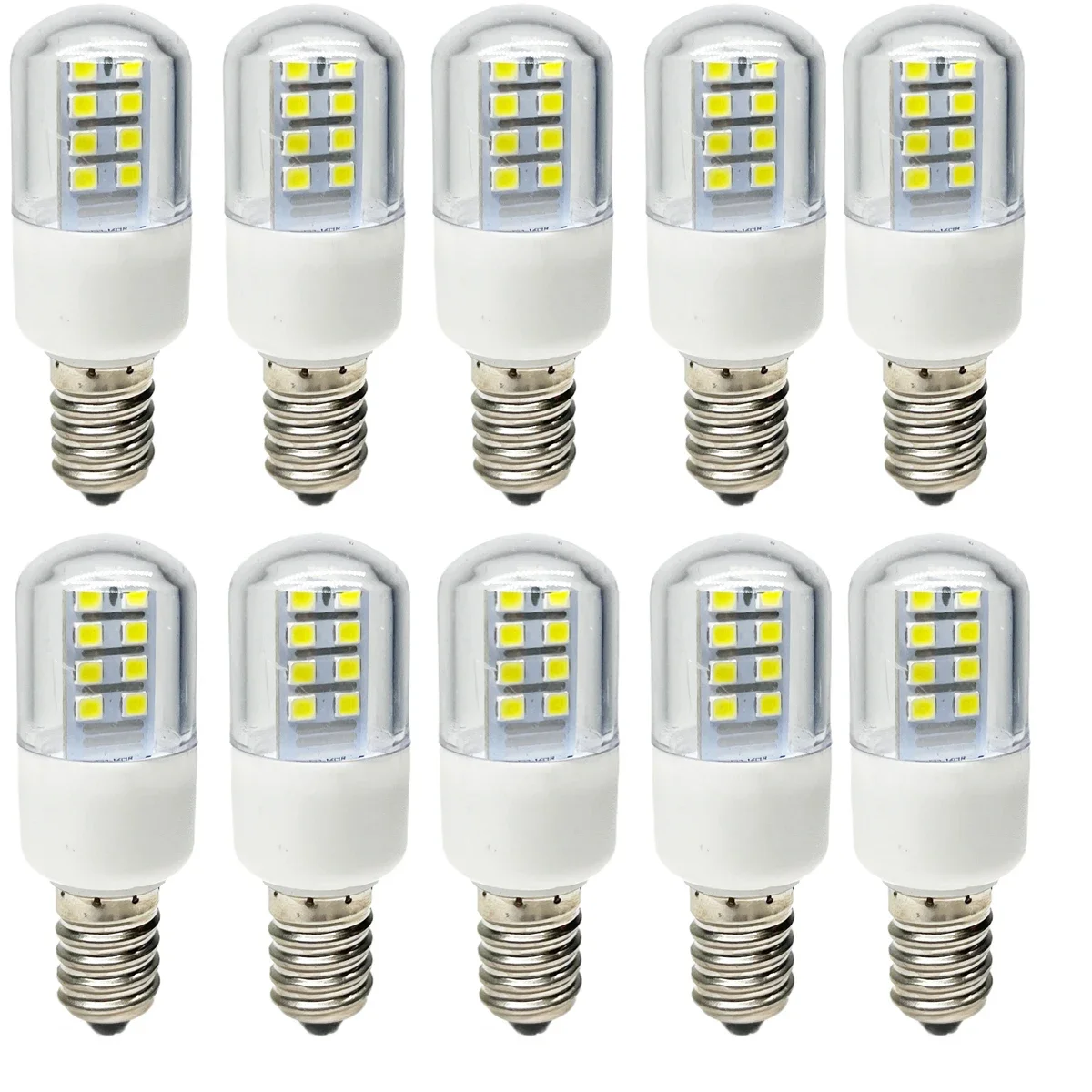 

10X E12 E14 2W AC 220V Bright LED Can Lamp Refrigerator Range Hood Sewing Machine Microwave Oven Light T22 LED Bulb