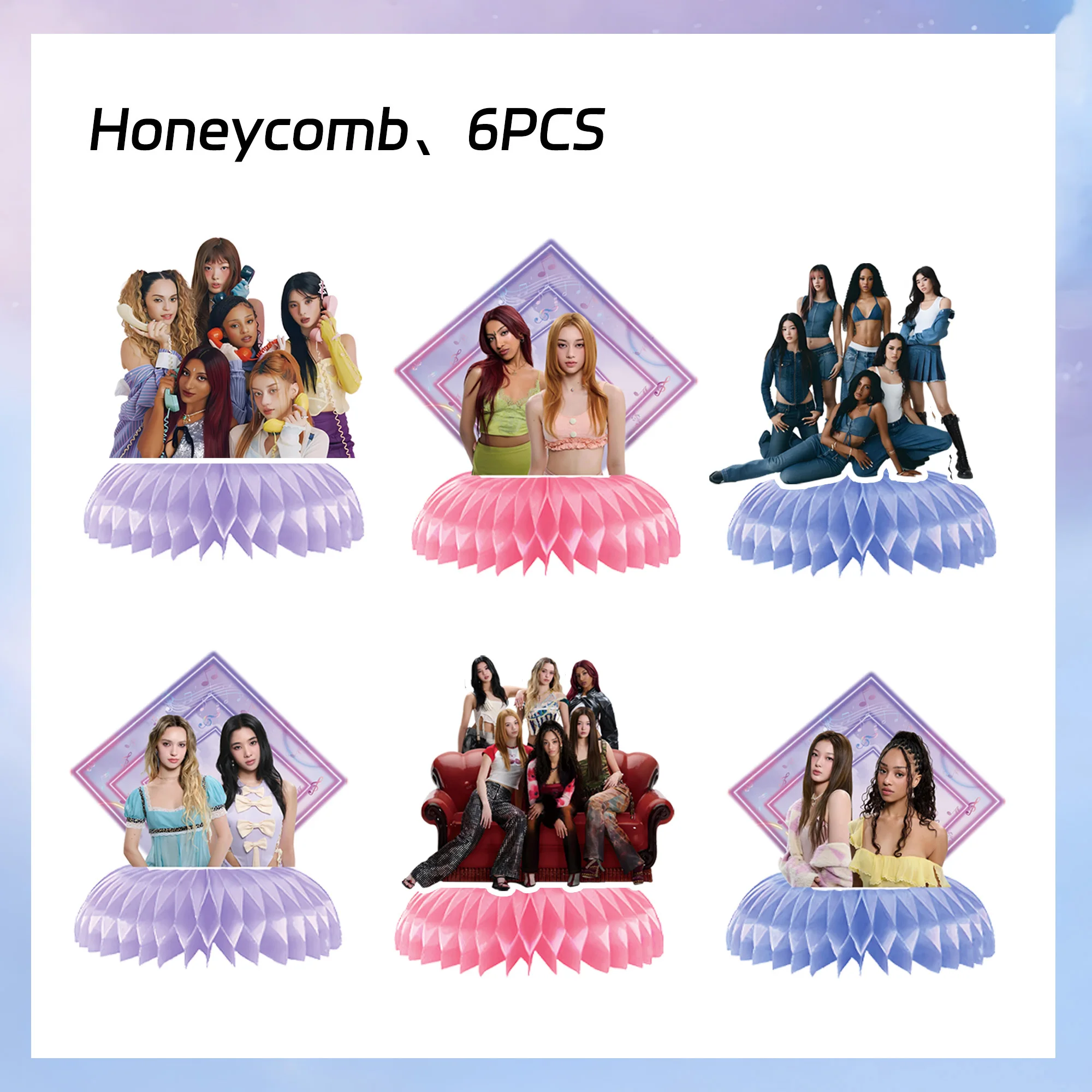 Nieuwe Katseye Verjaardagsdecoratie Superstar Feestartikelen Stickers Poster Ballonnen Achtergrond Banner Taartdecoratie Babyshower Cadeau