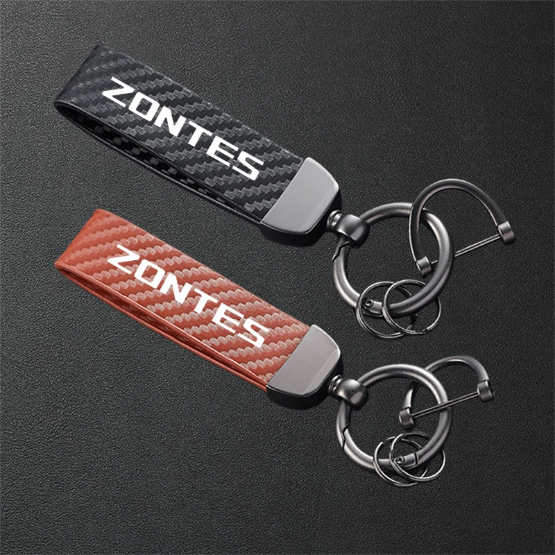 For Zontes 350E 350D G1 125 T310 U1 125 310M GK 350 310X 310T 310R V310 M125 T2 350 T350 D125 Motorcycle Carbon Fiber Keychain