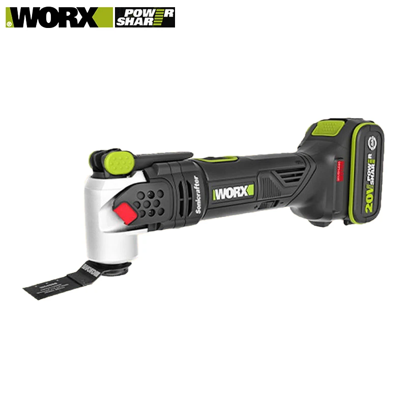 Worx Cordless Oscillating Multi-Tools Brushless WU690 20v Max 18000T/min Swing Angle 4 Shock Absorbing Universal Green Battery