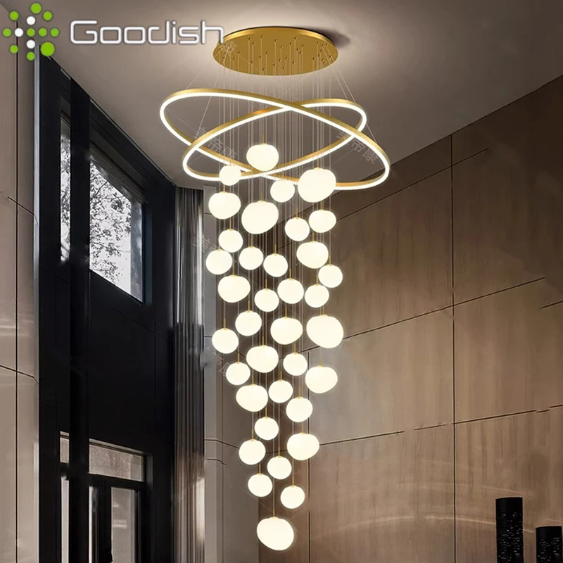

Nordic Modern LED Pendant Lights Luxury lamp for Kitchen Living Dining Bedroom Circle Rings Ball Art Home Decoration Chandeliers