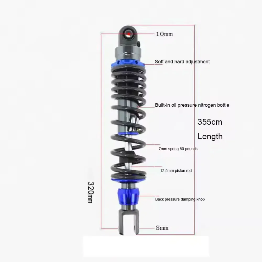 125CC BWS 150CC Motorcycle Shock Absorber 320mm Suspension