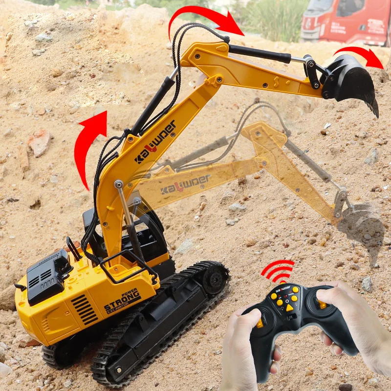 

Remote Control Excavator Alloy Dump Truck Bulldozer Radio Model RC Car Construction Vehicle Toy Children Kids Gifts