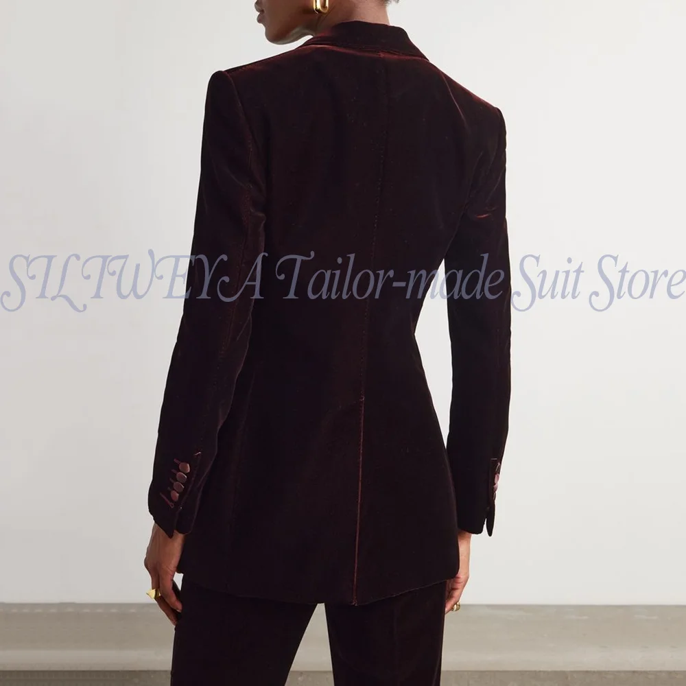 Formal Suits for Woman 2026 Spring Autumn Elegant Women's Three Pieces Fashion Trousers Luxury Velvet Female Office Wear Outfit