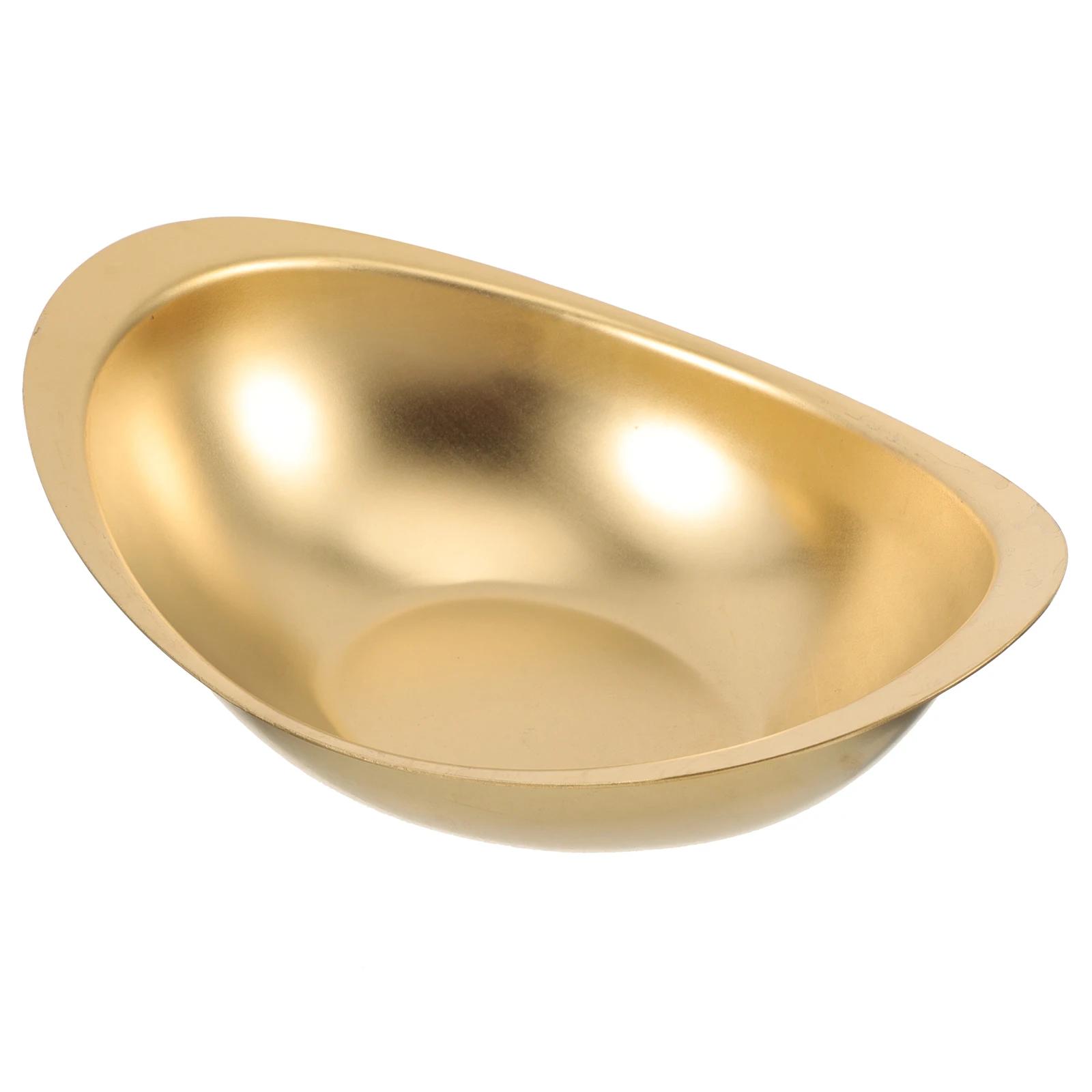 

Golden Ingot Bowl 16x11CM Silver Deep Storage Stainless Steel Suitable Indoor Outdoor Parties Snack Food Fruit Salad Kitchen