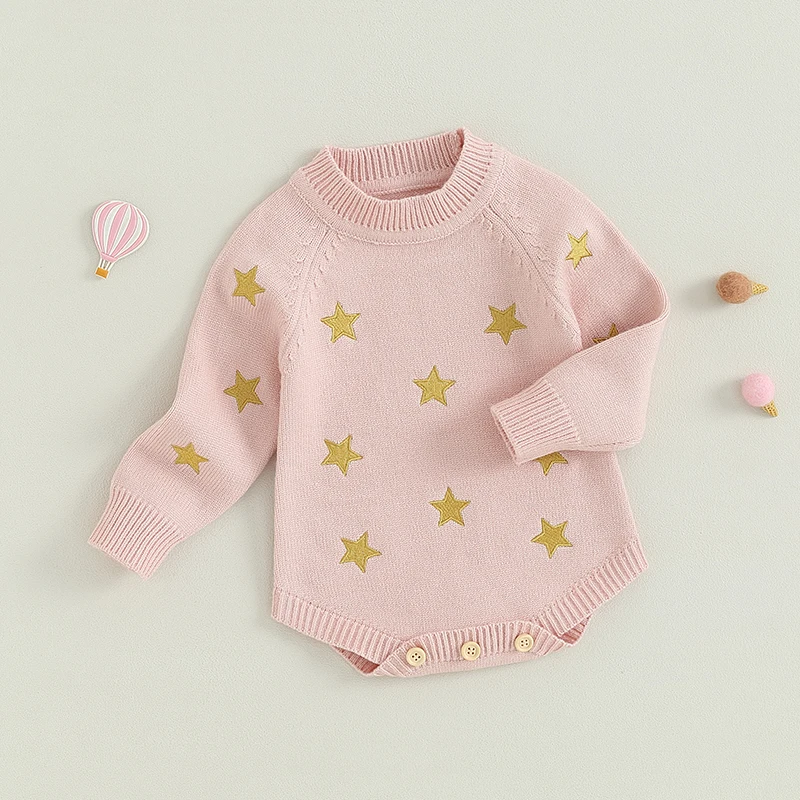 

Baby Girl Boy Sweater Knit Oversized Pullover Sweatshirt Romper Warm Fall Winter Clothes Outfit Newborn