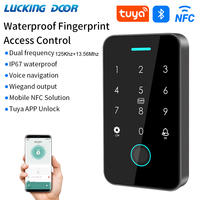 Bluetooth NFC Tuya App Door Access Control MF IC & EM ID RFID Fingerprint Keypad Outdoor Electric Magnetic Lock Opener Rainproof