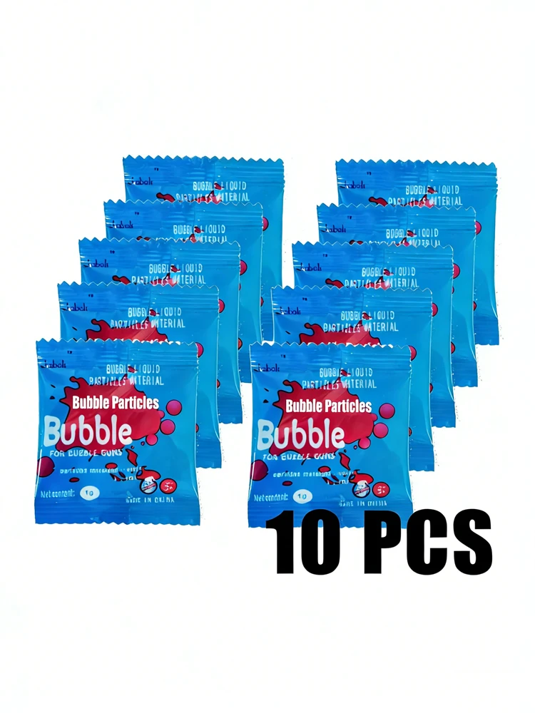 Recharge pour machine à bulles – contient 10 petits sachets. Produit des bulles abondantes et persistantes pour une expérience de jeu passionnante.