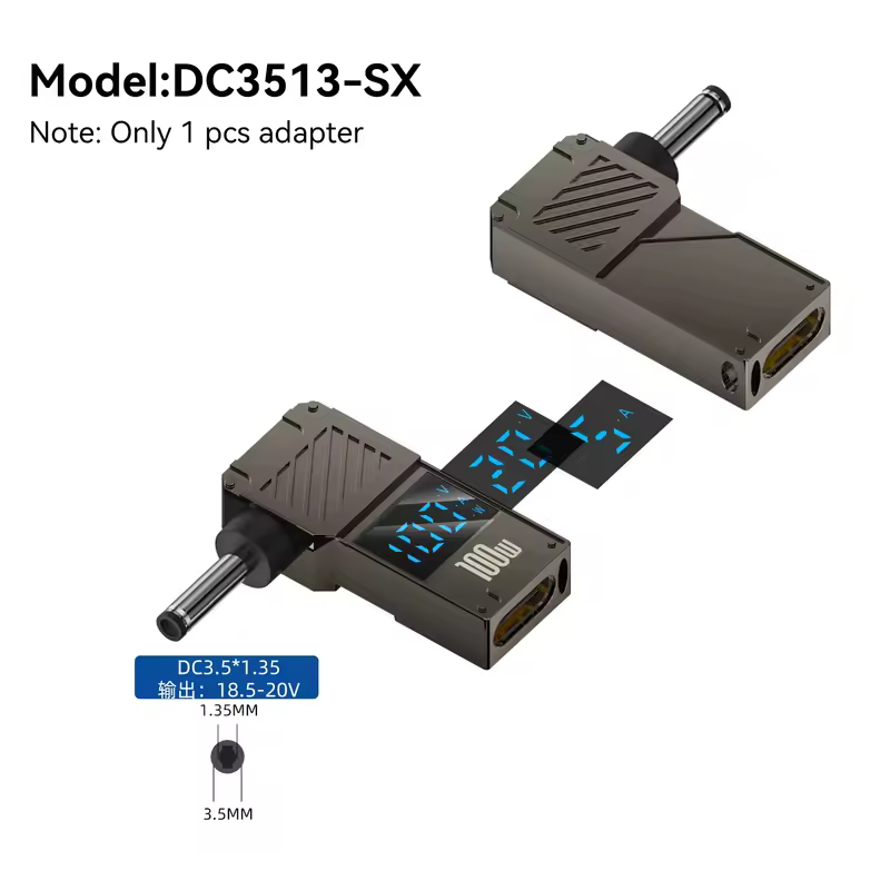 PD100W Type-C to DC Plug Converter USB C to DC Laptop Charging Adapter Power Charger Connector Tip for Lenovo Thinkplus HP DELL - Image 17