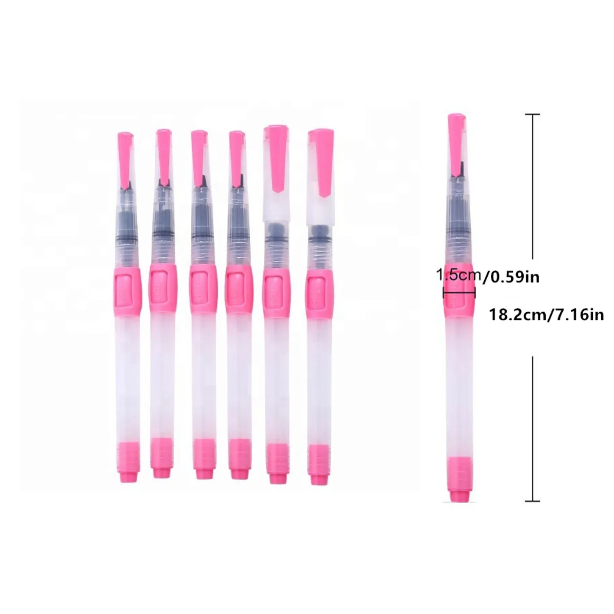 Water Storage Nylon Solid Watercolor Brush Water Injection Brush Water Storage Pen