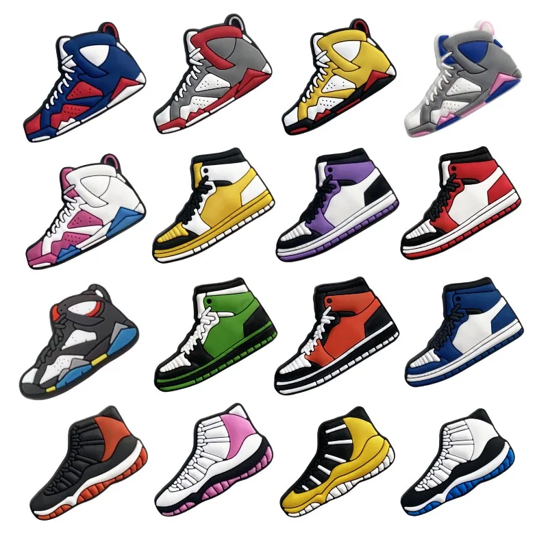 16pcs Basketball Shoe Charms Decoration, Clog Pins Accessories Charms For Teens Boys Girls Birthday Gifts