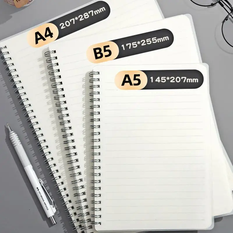 80 Sheets/ 160 Pages Square Line Notebook  A4 A5 B5 Coil Paper Journal Diary Sketchbook For School Notebook Supplies Stationery