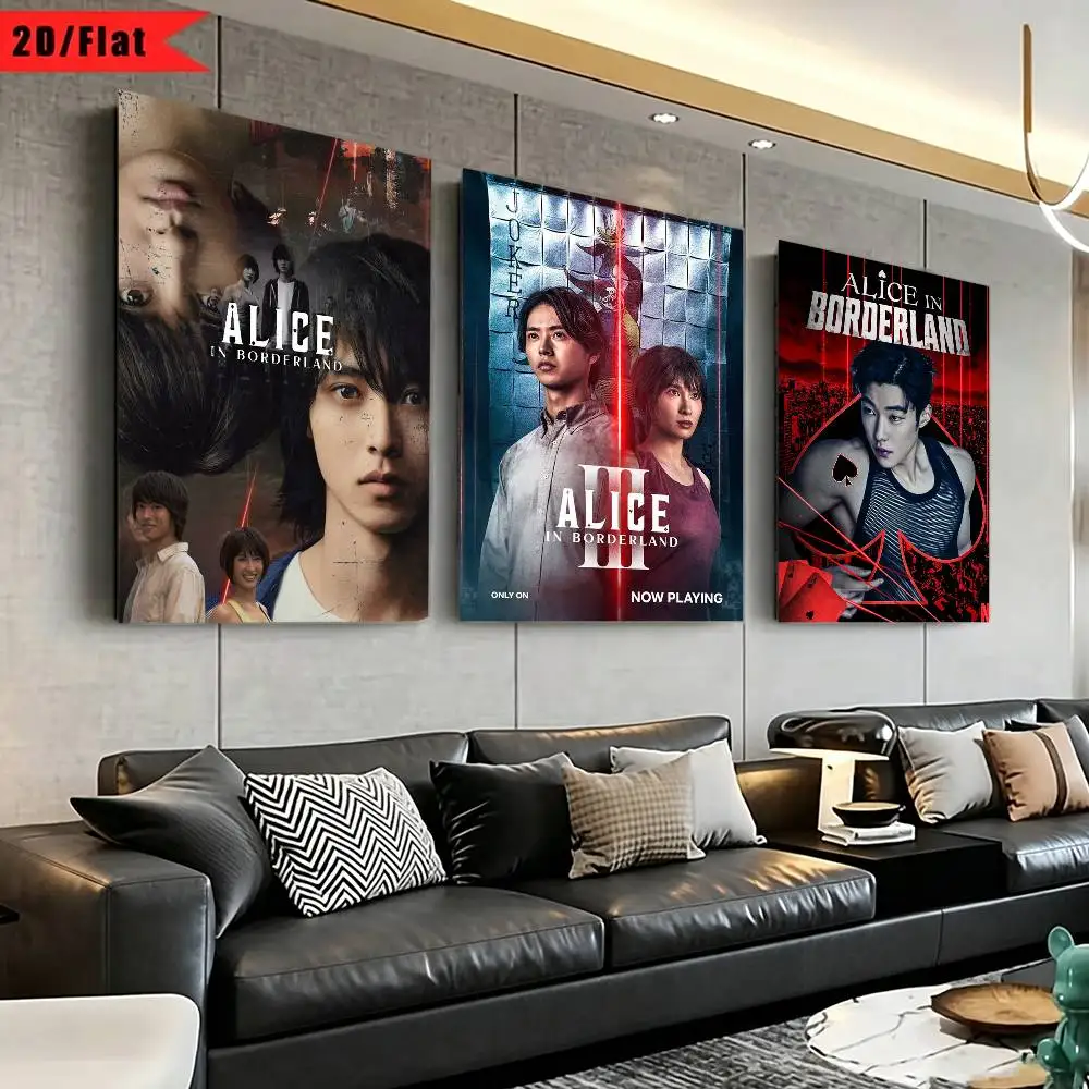 Hot TV Alice In B-Borderland  Poster High Quality Dorm Living Room Aesthetic Wall Decoration Painting Stickers Gift