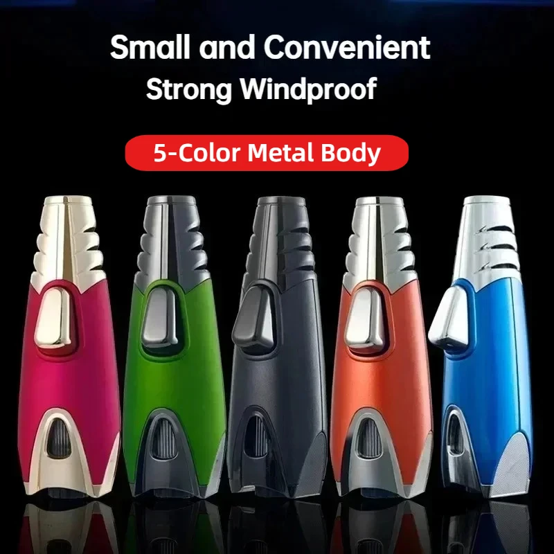 

Metal Windproof Cigar Lighter Butane Gas Lighters Igniter Welding Torch Jet Gun Candle Stove Igniter Cigar Smoke Accessorie Gift