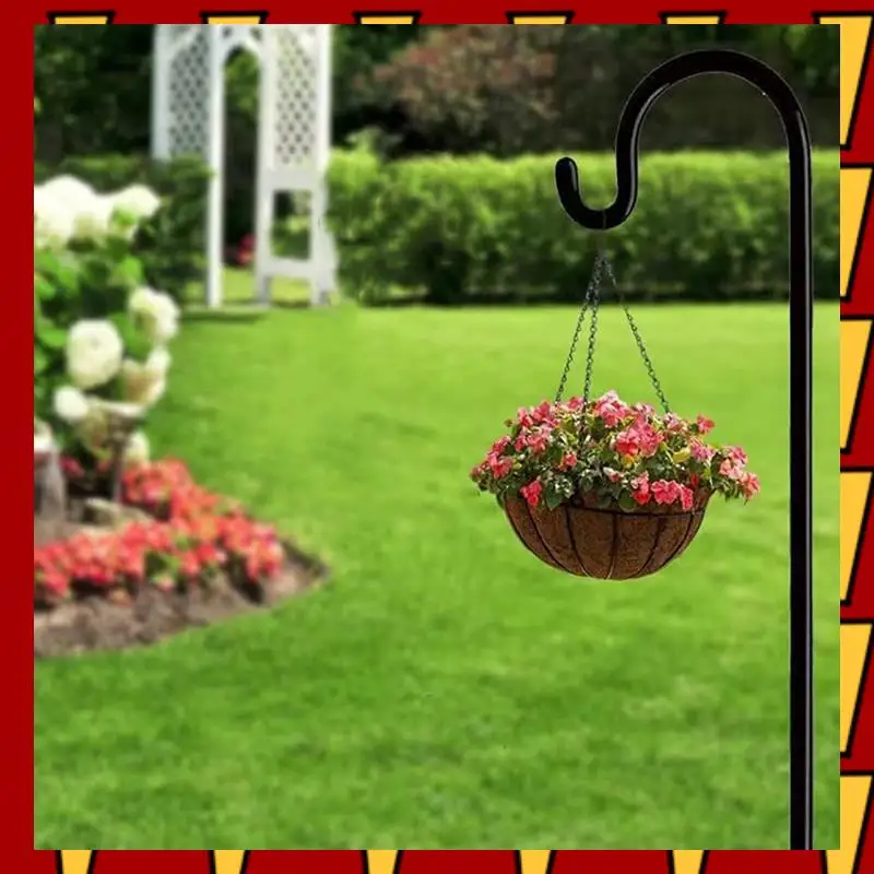 ABNP Outdoor Shepherd Hook, Bird Feeder Pole Holder, Garden Hanging Stakes For Solar Plant Hanger Wedding Decoration