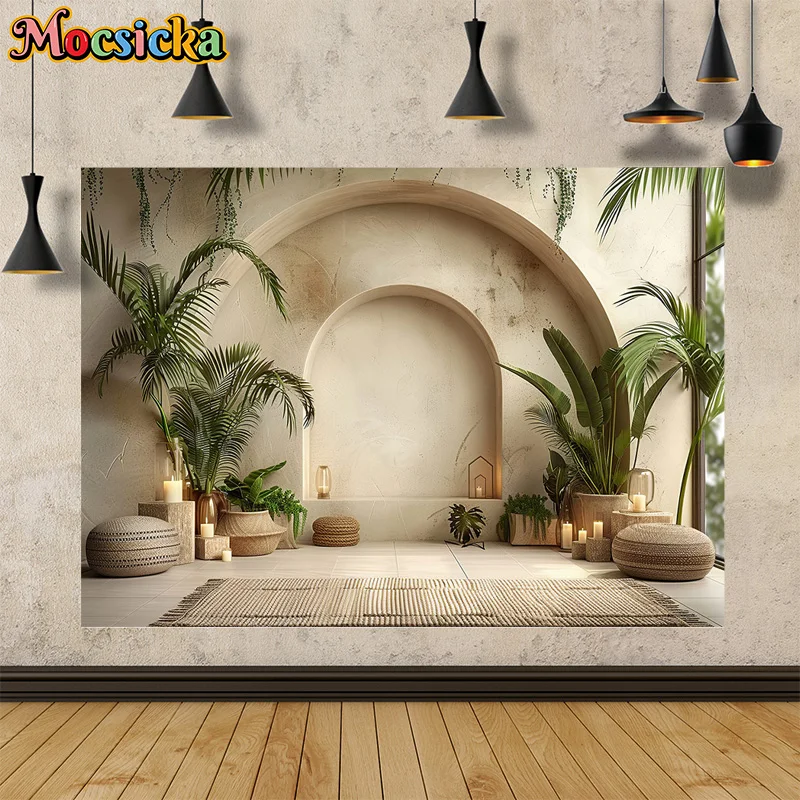 Mocsicka-Cenários de Fotografia, Festa de Aniversário, Arco de Areia, Verdura, Parede Quebrada Fundos, Retratos Estúdio Adereços, Adultos e Crianças