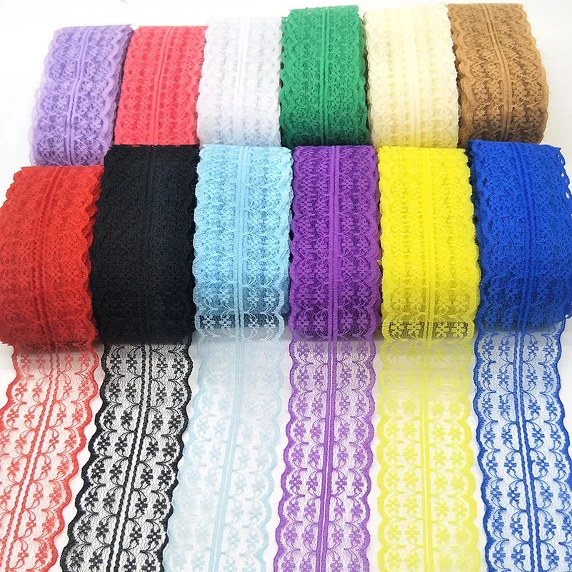 (5 Yards/roll) 45mm White Lace Fabric Webbing Decoration Lovely Gift Packing Material Lace Trim Cord For Sewing Decoration