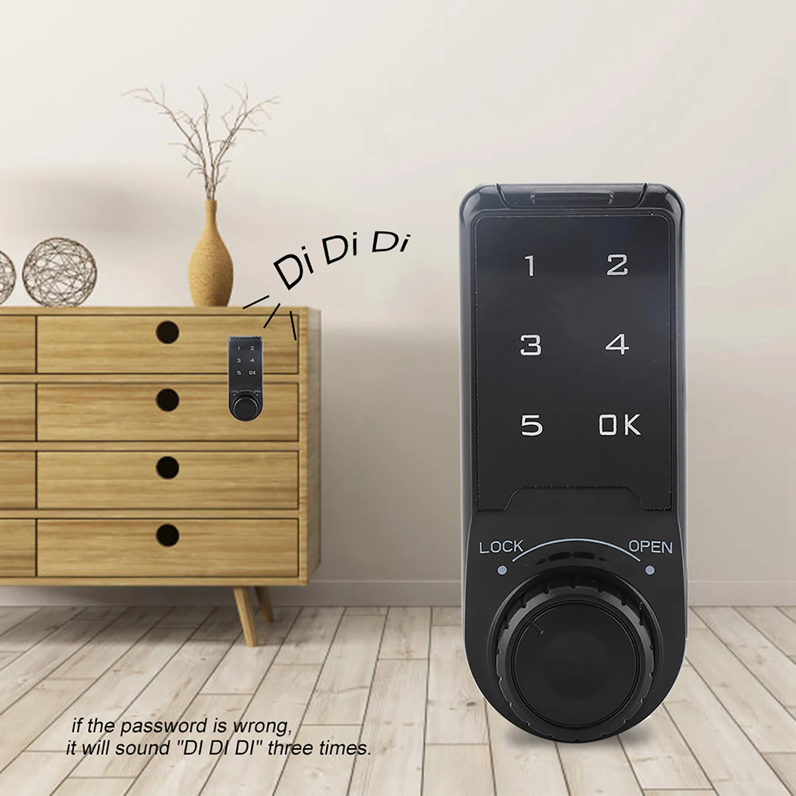 Electric Coded Lock Touch Keypad Password Key Access Lock Digital Electronic Security Cabinet Coded Locker