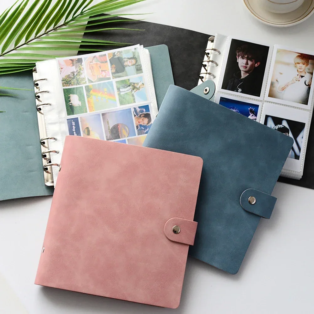 3/5 Inches Leather Photo Album Kpop Card Binder Family Anniversary Travel Photocard Memory Record Collect Book for Fujifilm