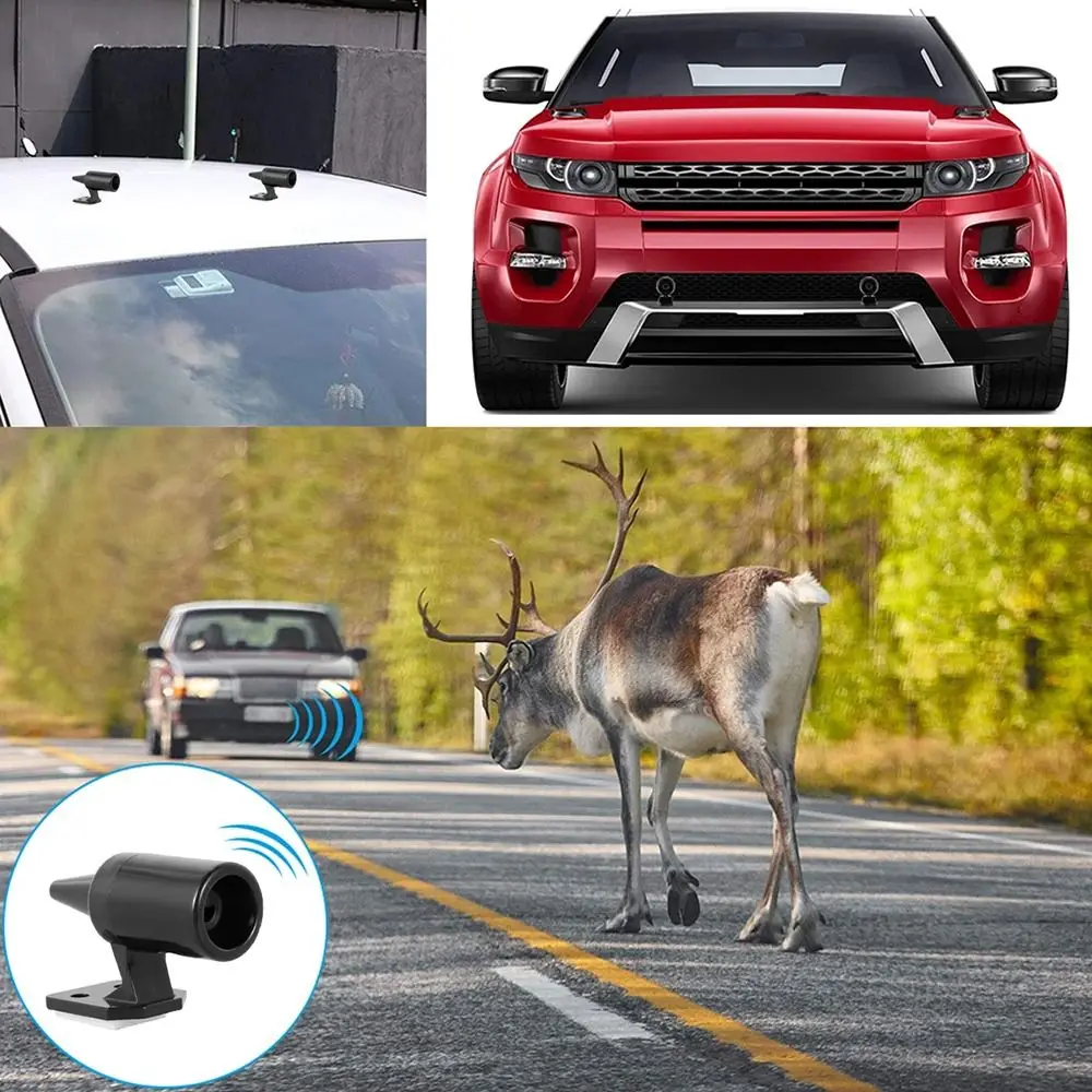 2/4Pcs Durable Portable Deer Repeller Mini Weather-Resistant Anti-collision Siren Animal Warn Whistles for Vehicle Field Drive