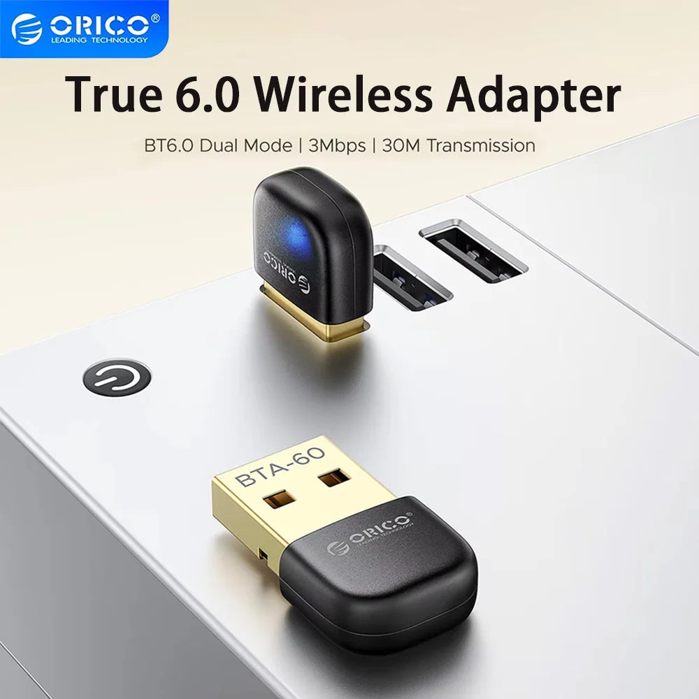 

ORICO USB Bluetooth 6.0 Adapter Dual Mode WiFi Wireless Bluetooth Network Card Receiver for Windows 11/10/8 Bluetooth Receiver