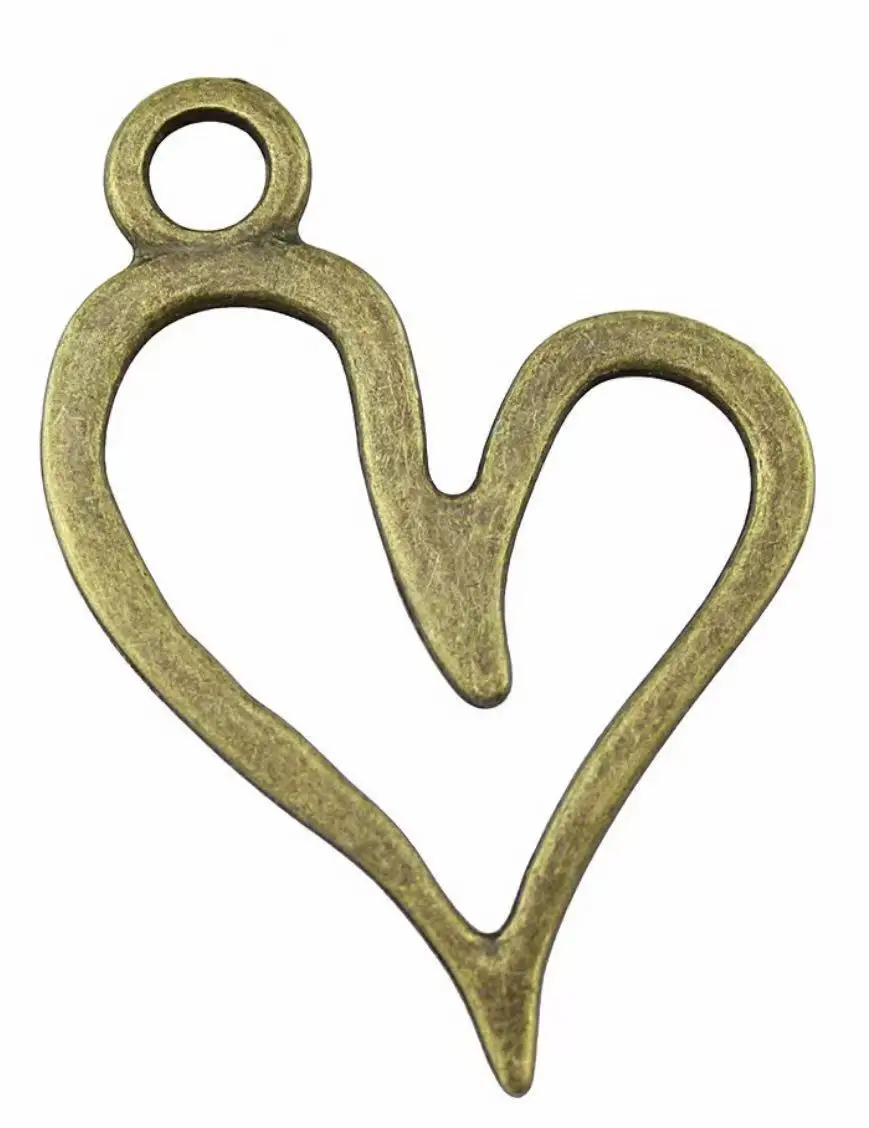 

5pcs 66*46mm Alloy metal hollow heart design chassic pendant for jewelry making HW2545