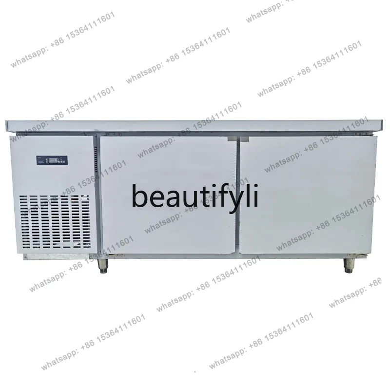 Commercial Refrigerated Fresh-keeping Cabinet Operation Table Horizontal Workbench Freezer Refrigerated Cabinet