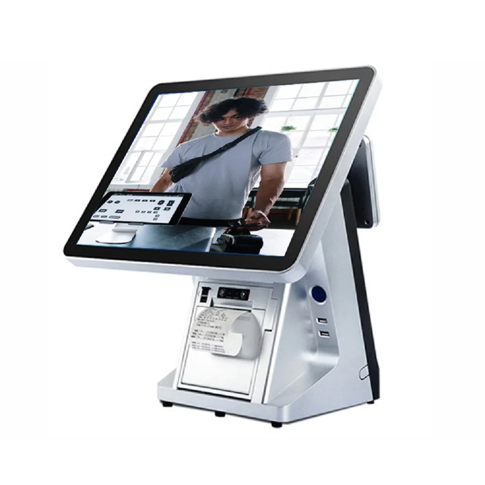 

ATV&UTV15'' Touch Screen Cashier Restaurant Cafe Pizza Fish Chips Takeaway All-in-One Cash Register Desktop POS System