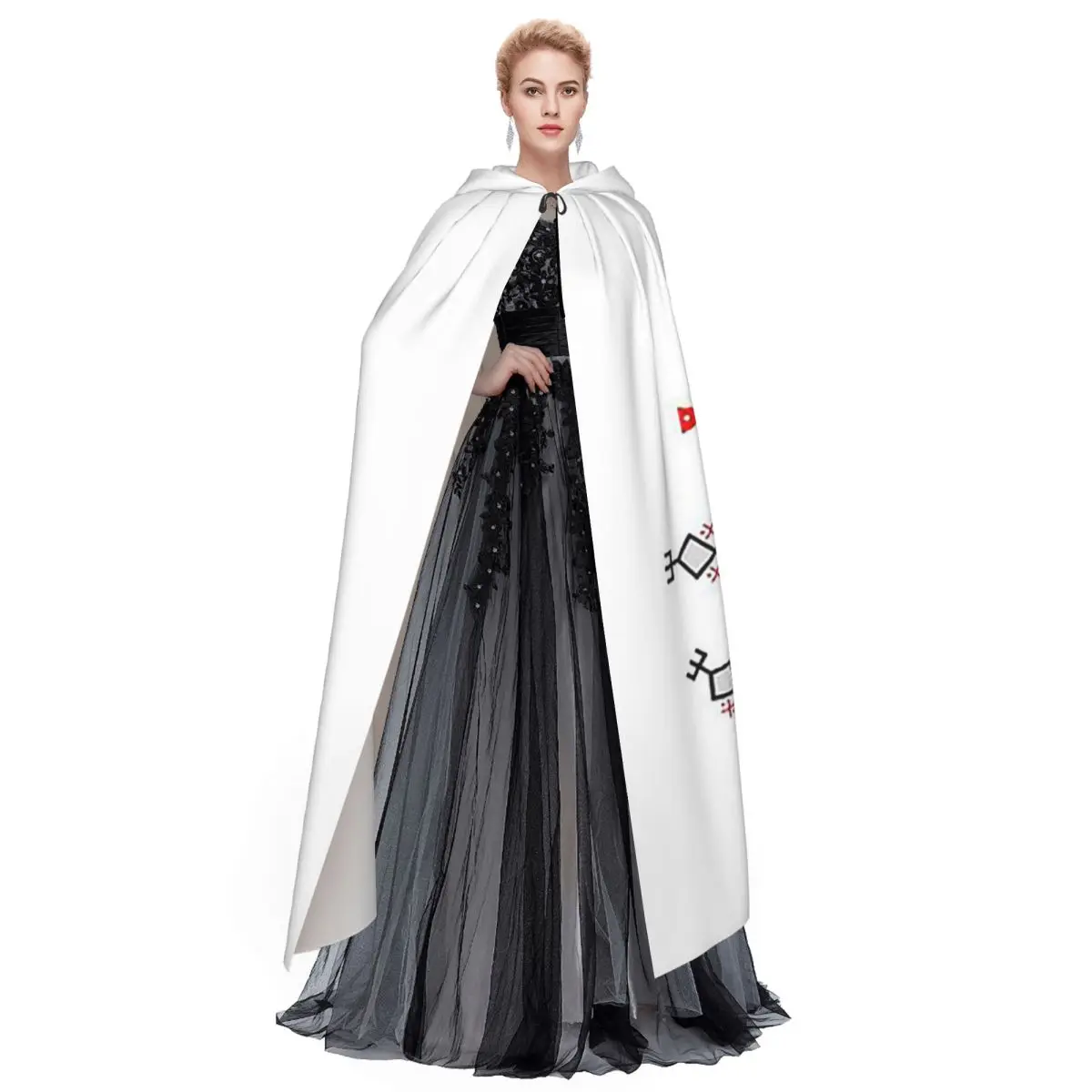 Kabyle Jewelry Amazigh Morocco Long Hooded Cloak Witch Medieval Costume Cosplay Cape HalloweenCoat Adult Unisex