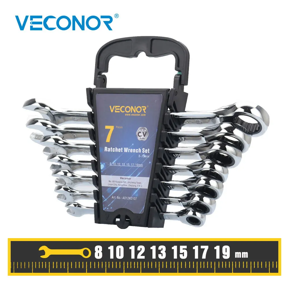 

8-19mm Ratchet Wrench Spanner Set of Multitools Ratcheting Spanners A Set of Keys Wrench Hand Tool For Car Bicycle Repairing