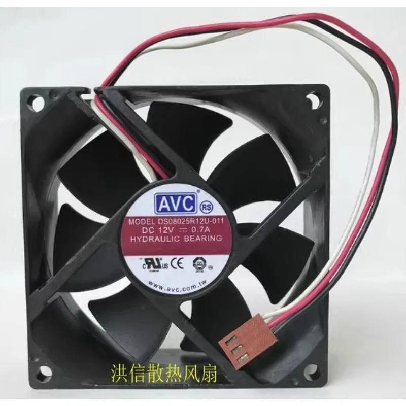 

New Cooler Fan for AVC DS08025R12U-011 DC12V 0.70A Cooling Fan 80X80X25mm