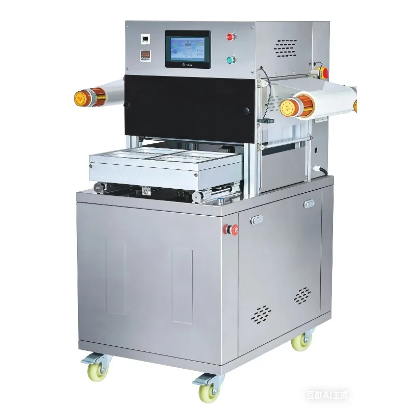 Semi-automatic Fruit Food Tray Packaging Machine for Packaging Fresh Grape Strawberry Packaging in Tray Sealing