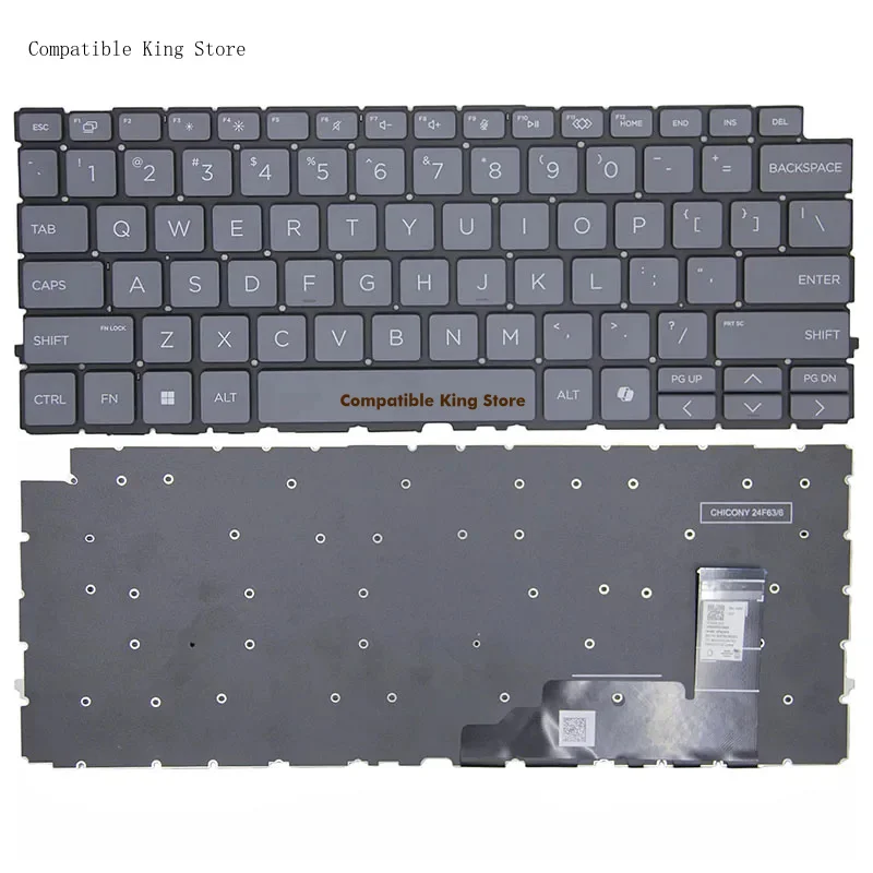 d Laptop US Keyboard For HP Elitebook 1040 G9 G10 G11 Gray Color
