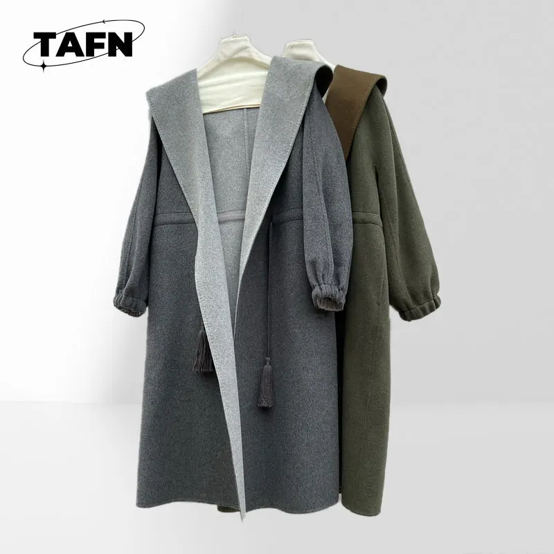Women's Longline Jacket with Adjustable Waist Everyday Windbreaker Jacket for Women Relaxed Casual Style Trench Jacket AK2122