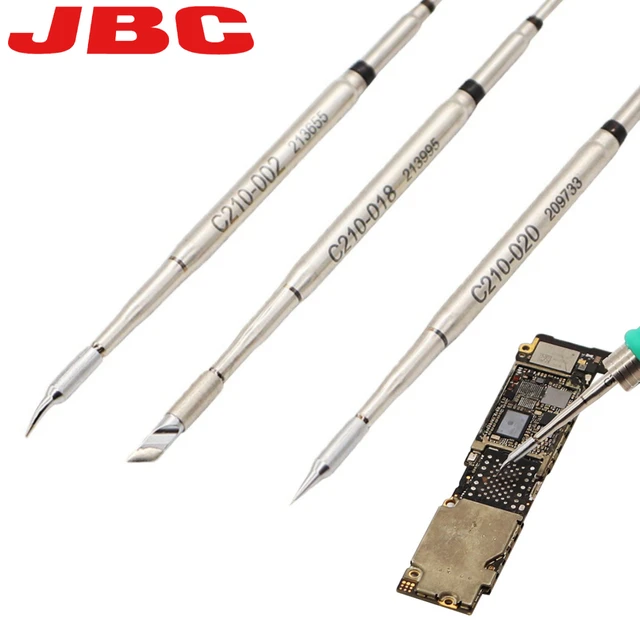 JBC 100% oryginalna końcówka C210 do lutownicy C 210018   C 210002   C 210020   T210-A Narzędzie do naprawy głowicy spawalniczej SMD PCB
