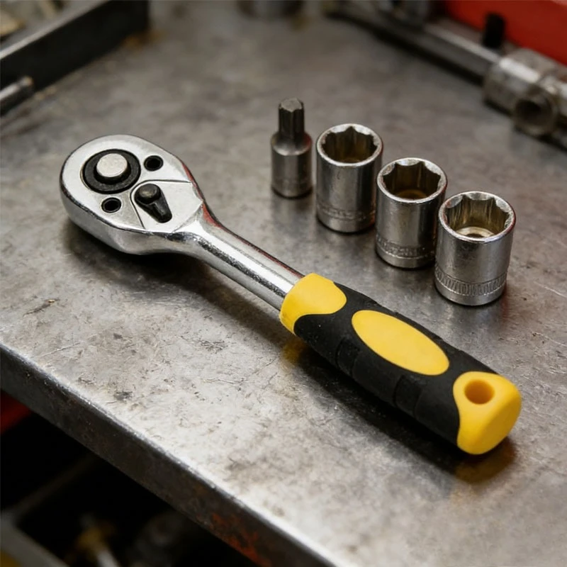 

Hardware Tool Ratchet Wrench Ratchet Socket Wrench Manual Quick Bidirectional Single Wrench Gifts for Mechanic Men Dads Tools