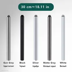 30cm doccia Extender vasca da bagno sistema doccia nero grigio rotondo barra di estensione doccia rubinetto Set tubo di prolunga accessori per il bagno Bianco/grigio opaco/argento 18.11 in extender doccia
