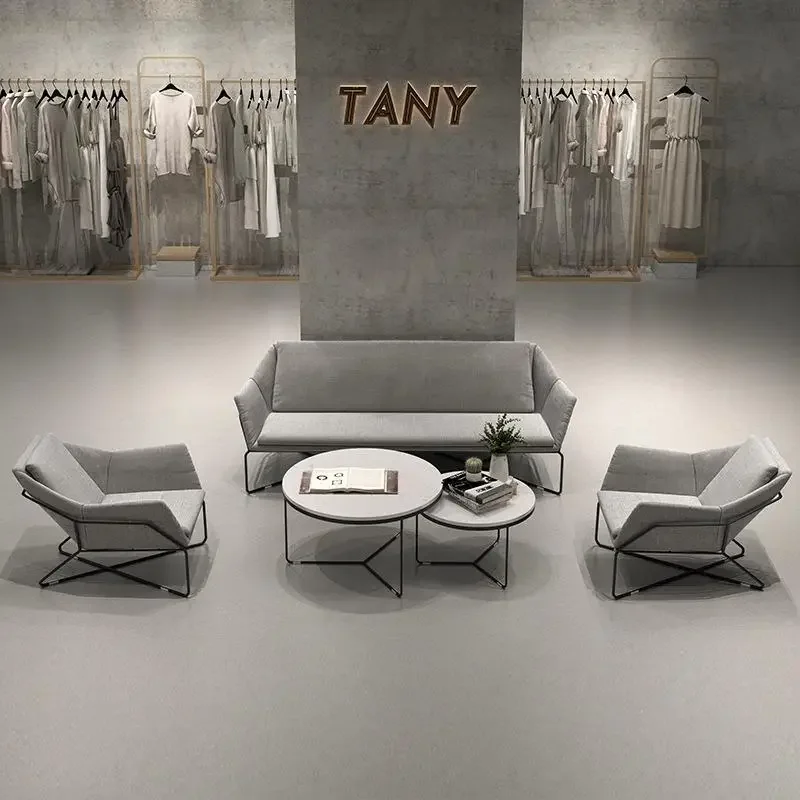 Modern simple leisure sofa coffee table, combination reception room meeting room negotiation area, office sofa