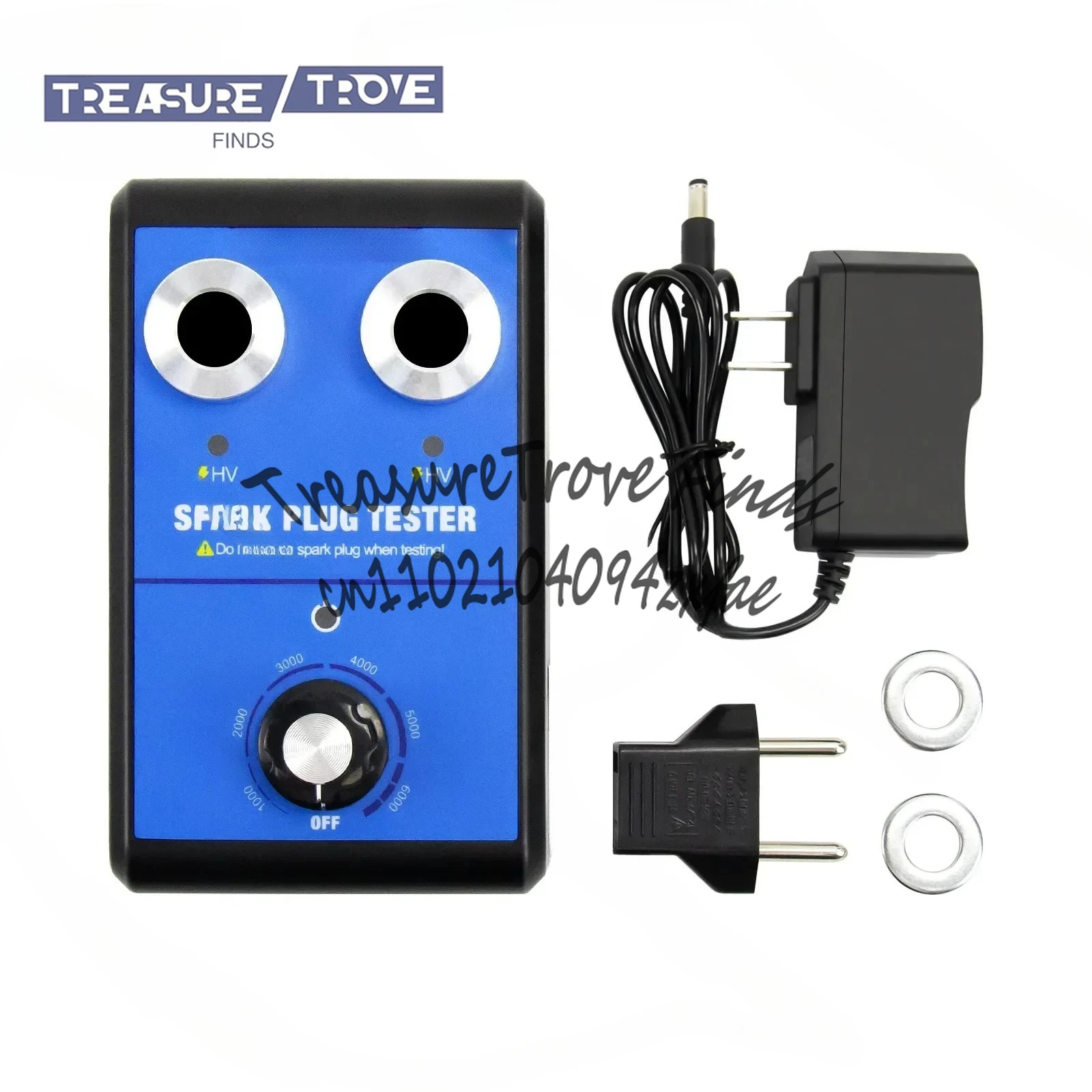 

ST100 Spark Plug Detector Adjustable Double Hole, Spark Plug Test Bench High Voltage Diagnosis, Ignition Tester