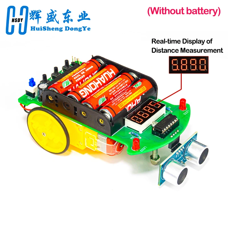 لتقوم بها بنفسك بالموجات فوق الصوتية تتراوح تجنب العوائق طقم إلكتروني للسيارة شاشة LED برمجة ممارسة لحام السيارة الذكية لتقوم بها بنفسك عدة