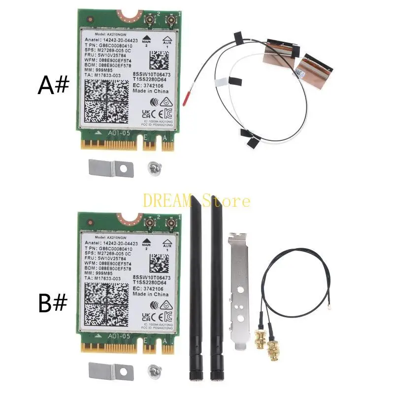 AX210 Wifi 6E Wireless Adapter Bluetooth5.2-compatible 5400Mb Tri-Band Best Sale