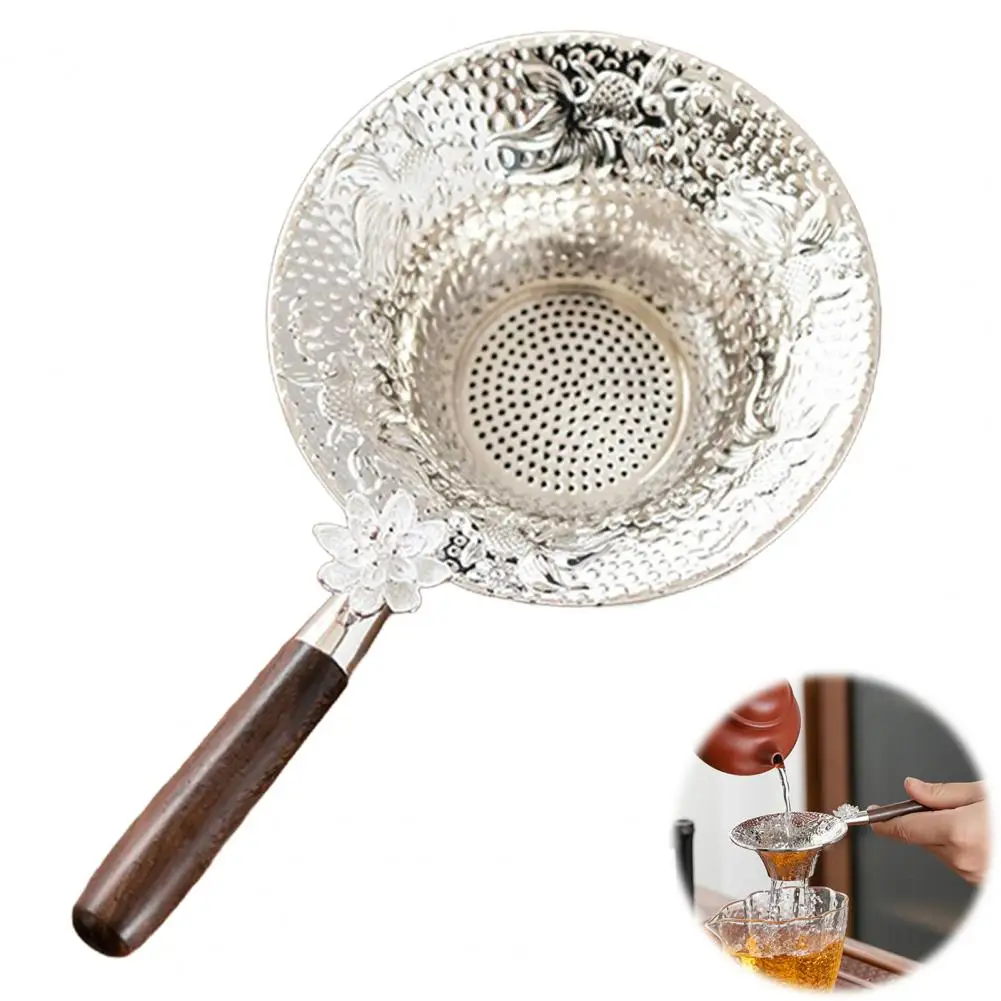 Leaf Tea Filter with Handle Easy Clean Tea Filter Elegant Fish Design Tea Infuser with Fine Mesh Filter for Loose for Cup for A