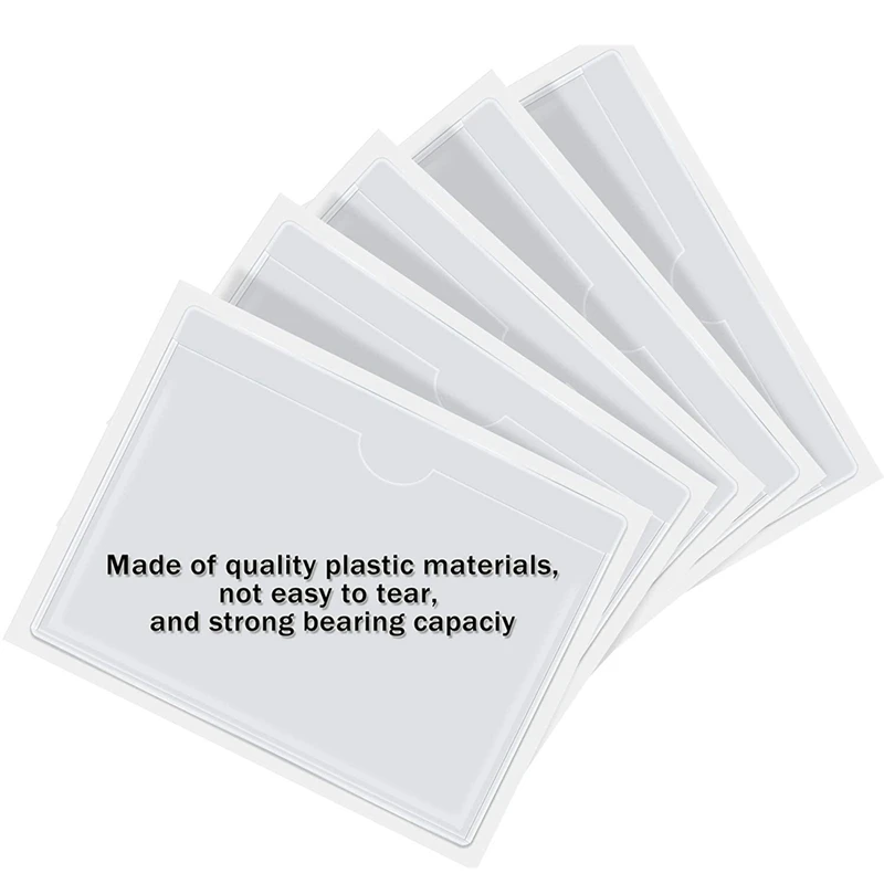 30Pcs Self-Adhesive Business Card Pockets With Top Open For Loading, Card Holder For Organizing And Protecting Cards